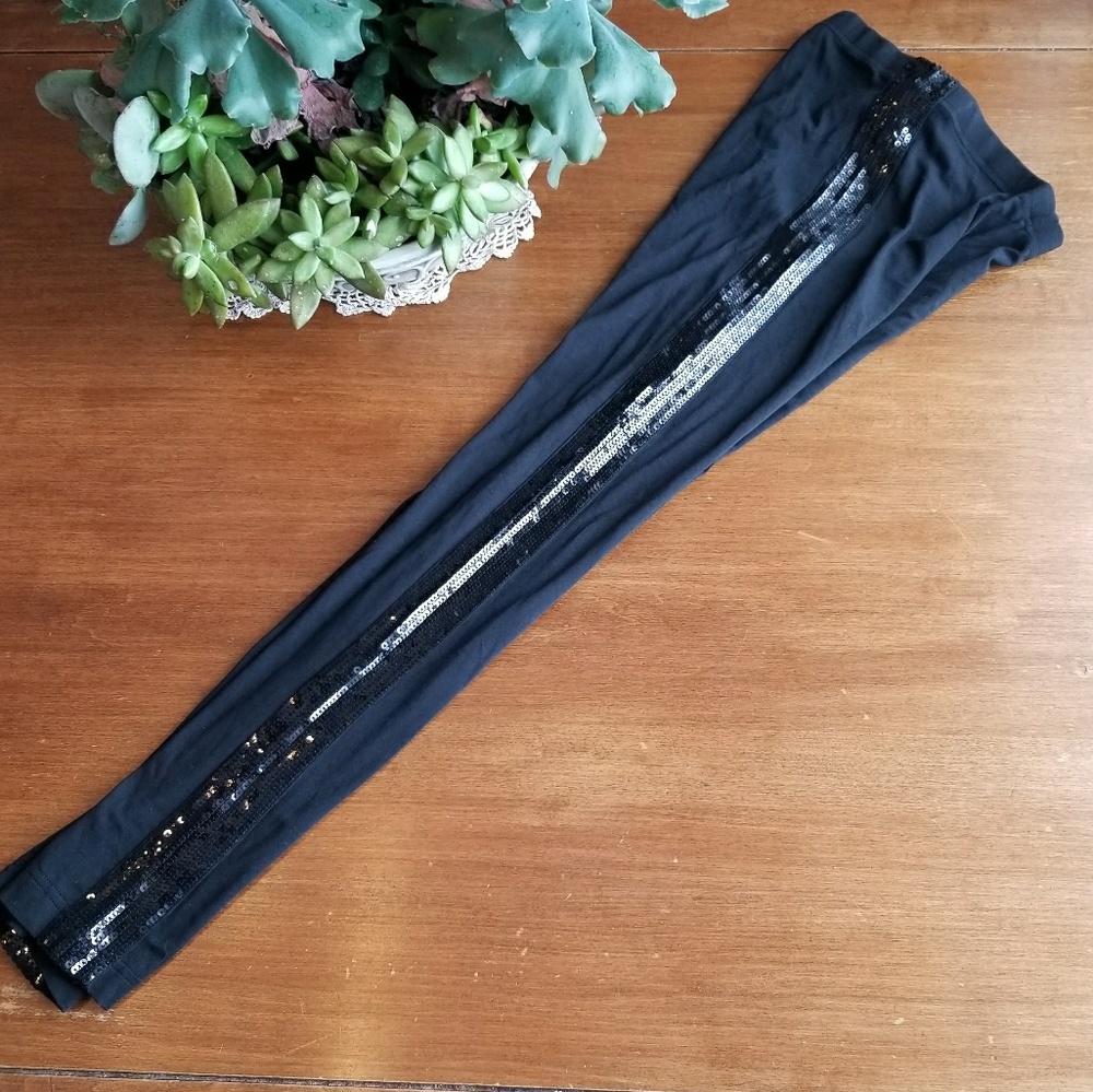Seventy Two Changes black sequined leggings